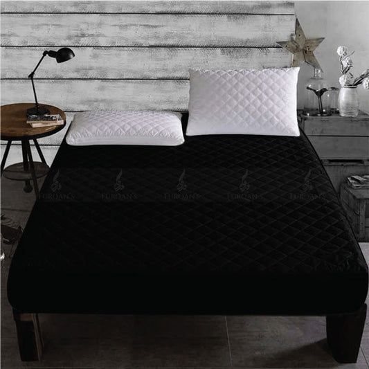 Quilted Waterproof Mattress Protector (Black Color)