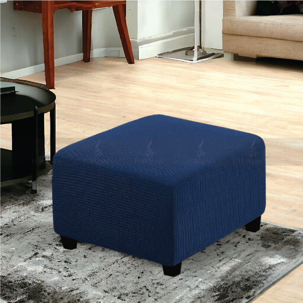 Square Bubble Stuff Fitted Stool Cover (Blue Color)