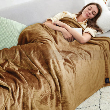 Super Soft AC Fleece Blanket (Copper Color)