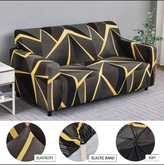 Premium Printed Spandex Sofa Cover – Stretchable, Washable & Stylish Slipcover for All Seasons