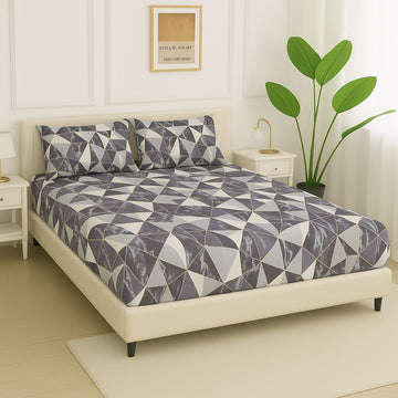 Imported Micro Printed Fitted Bedsheet – Soft, Wrinkle-Free, Perfect Fit